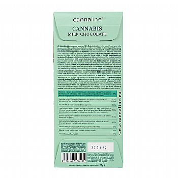 cannaline Premium Cannabis Milk Chocolate (30% cocoa & 10% hemp protein) - 80gr