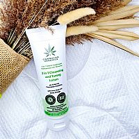 Cannalab Organics 3σε1 Απαλό Γαλάκτωμα Καθαρισμού και Τόνωσης με Αλόη και Πορτοκάλι Σικελίας - 125ml