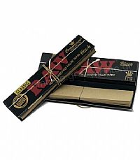 Raw Χαρτάκια Στριφτού Τσιγάρου Classic Black Slim King Size με Τζιβάνες - 32 φύλλα