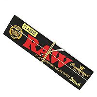 Raw Χαρτάκια Στριφτού Τσιγάρου Classic Black Slim King Size με Τζιβάνες - 32 φύλλα