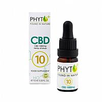 PHYTO+ ORGANIC CBD OIL DROPS 10% - 1000mg CBD/CBDa - 10ml