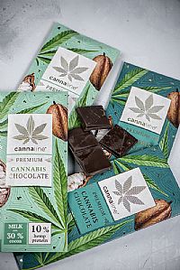 cannaline Premium Cannabis Dark Chocolate (45% cocoa & 10% hemp protein) - 80gr
