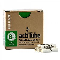 Φίλτρα ActiTube Extra Slim 6mm Ενεργού Ανθρακα 50 τεμάχια