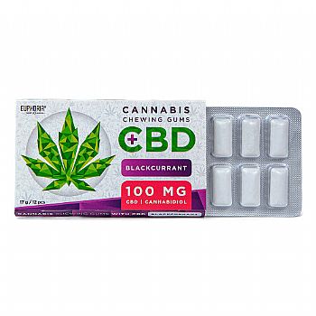 Euphoria CBD Chewing Gum Blackcurrant