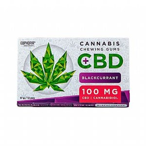 Euphoria CBD Chewing Gum Blackcurrant