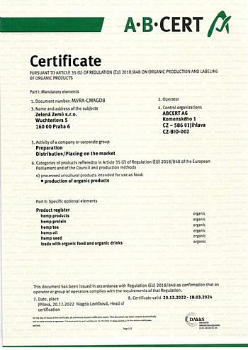 Cannadorra Βιολογικοί Ολόκληροι Σπόροι Κάνναβης - 1kg