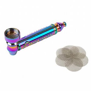 The Bulldog Metal Embossed Pipe Set Rainbow - Μεταλλική πίπα - 83mm