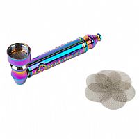 The Bulldog Metal Embossed Pipe Set Rainbow - Μεταλλική πίπα - 83mm