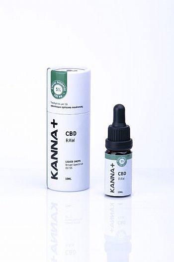 KANNA+ ΕΛΑΙΟ 5% CBD RAW 500mg CBD - 10ml
