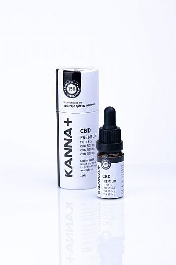 KANNA+ TRIPLE 5 15% CBD CBG CBN 3x500mg - 10ml