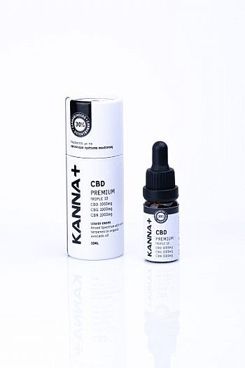 KANNA+ TRIPLE 10 30% CBD CBG CBN 3x1000mg - 10ml
