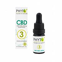 PHYTO+ ORGANIC CBD OIL DROPS 3% CBD/CBDa (300mg) - 10ml